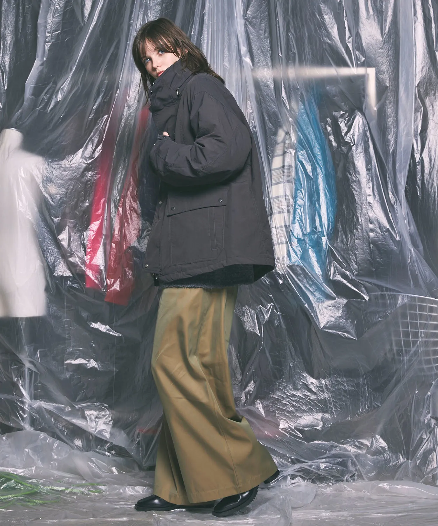 120/2/2 Suvin Cotton Gabardine Buggy Wide Pants