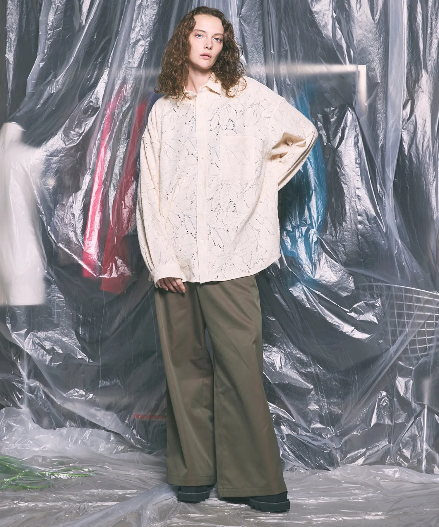 120/2/2 Suvin Cotton Gabardine Buggy Wide Pants