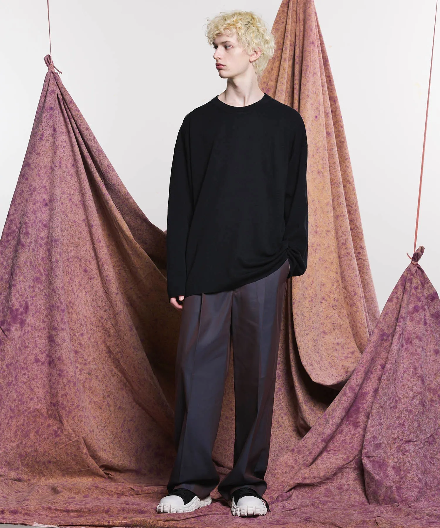 120/2/2 Suvin Cotton Gabardine Prime-Wide One Tuck Pants