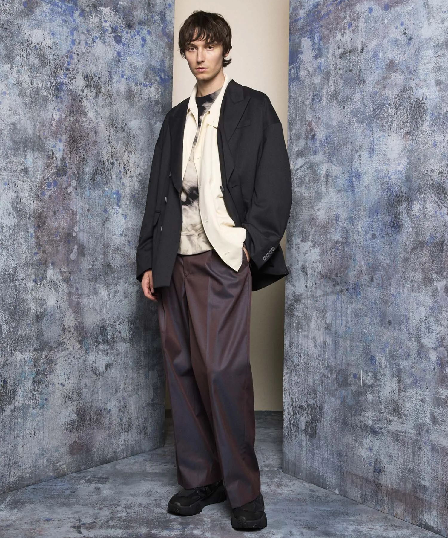 120/2/2 Suvin Cotton Gabardine Prime-Wide One Tuck Pants