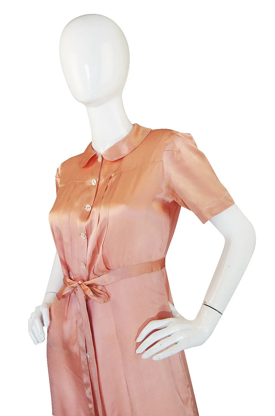 1930s Peach Pink Silk Satin Jumpsuit Or Lingerie Piece