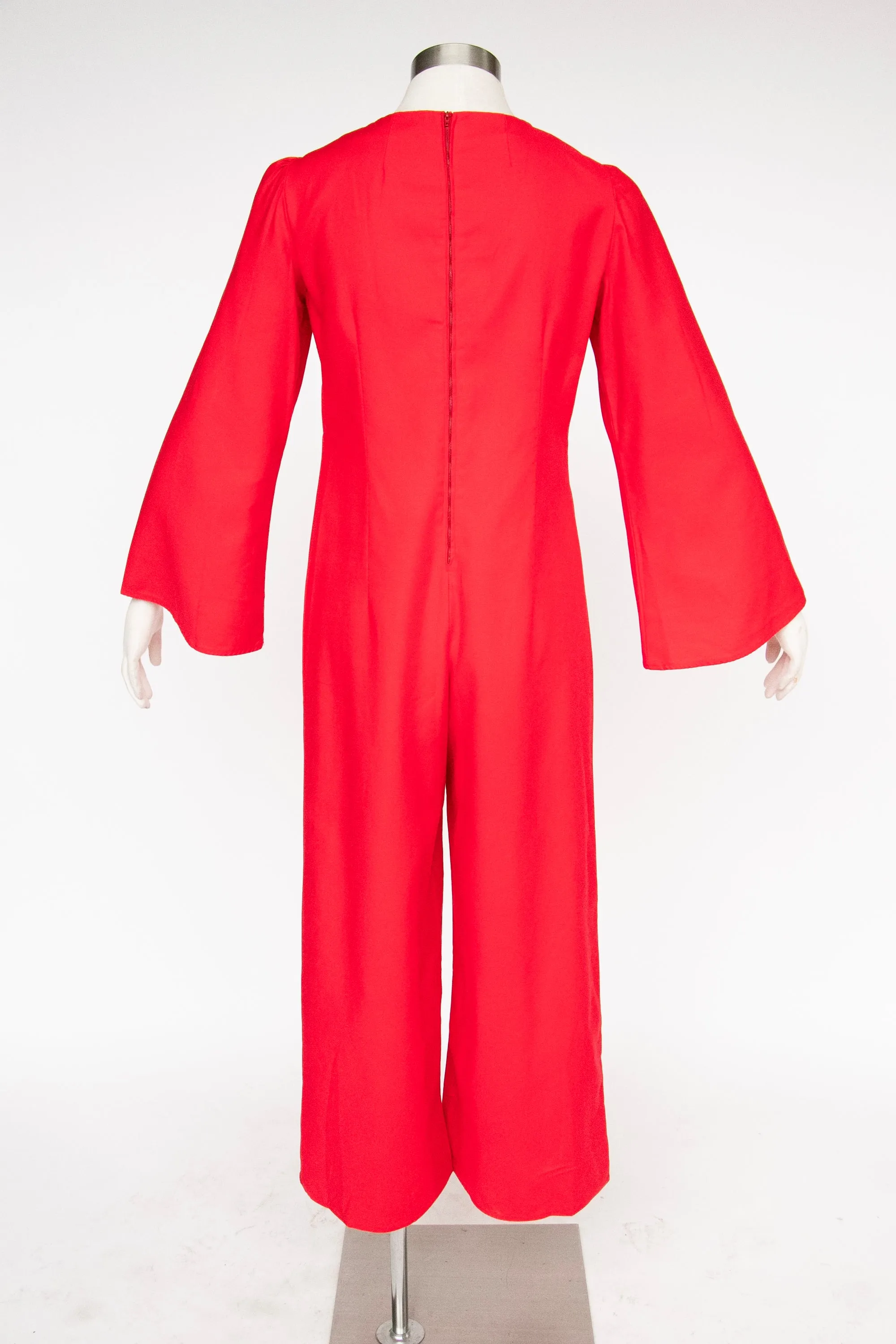 1970s Jumpsuit Cotton Wide Leg Onesie S