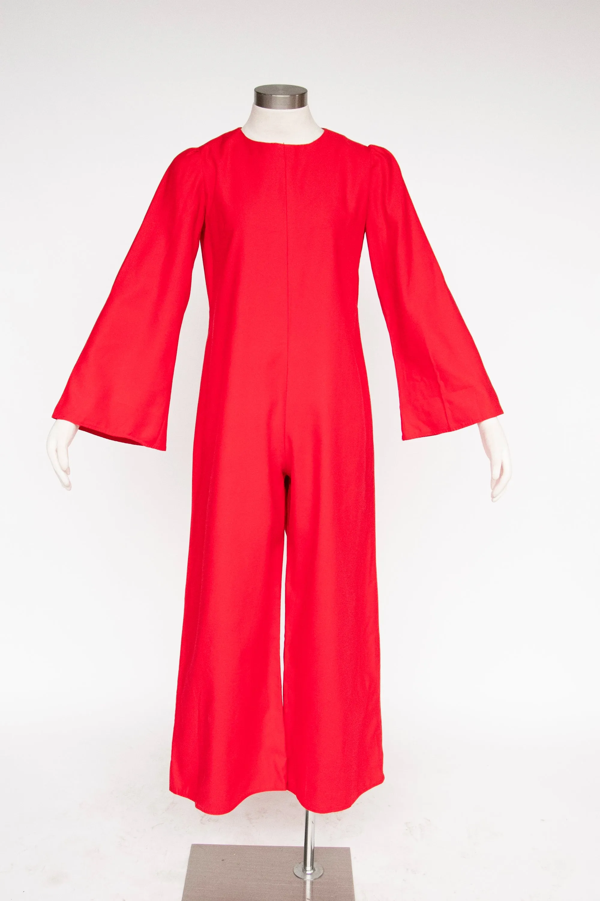 1970s Jumpsuit Cotton Wide Leg Onesie S