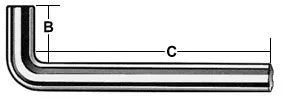 4 Flute Short Arm Bristol Spline Keys