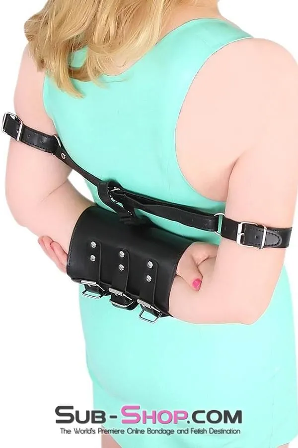 8836HS      Tie In Wrist Muff Cuffs with attached Ankle or Elbow Cuffs Set