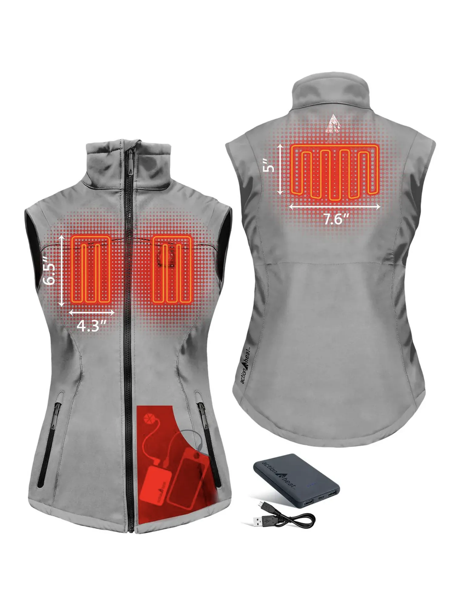 ActionHeat 5V Battery Heated Softshell Vest - Women's