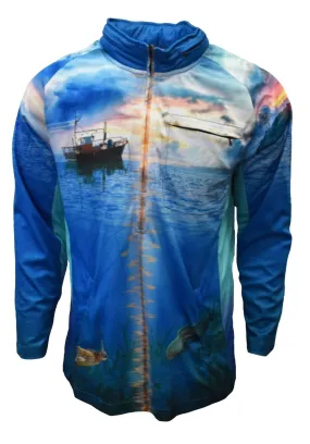 Adult Long Sleeve Fishing Hoodie - Wonky Hole