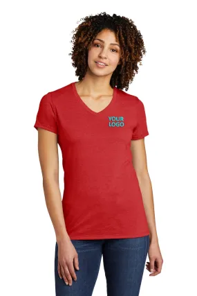 Allmade Women's Tri-Blend Customized V-Neck Tee, Rise Up Red