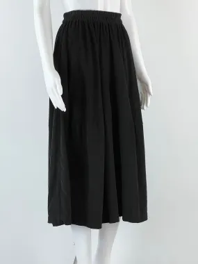 Alpha60 Black Microcord Wide Leg Culottes - AU4-6