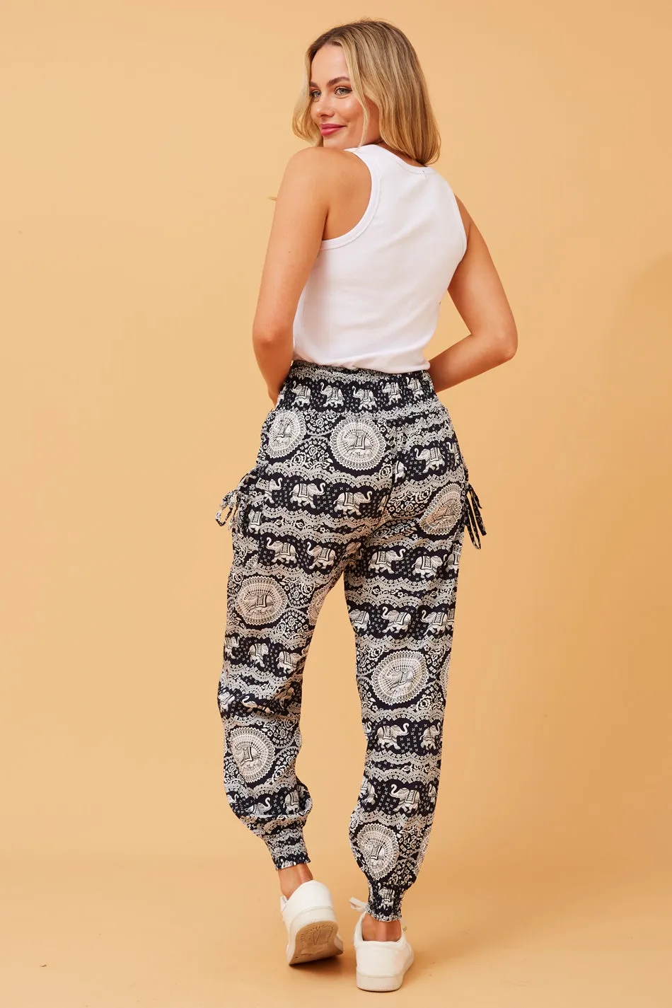 ANIMAL PRINT BOHO HAREM PANTS