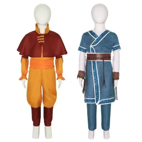 Anime Katara Bumi Aang Avatar The Last Airbender Cosplay Costume Adult Kids