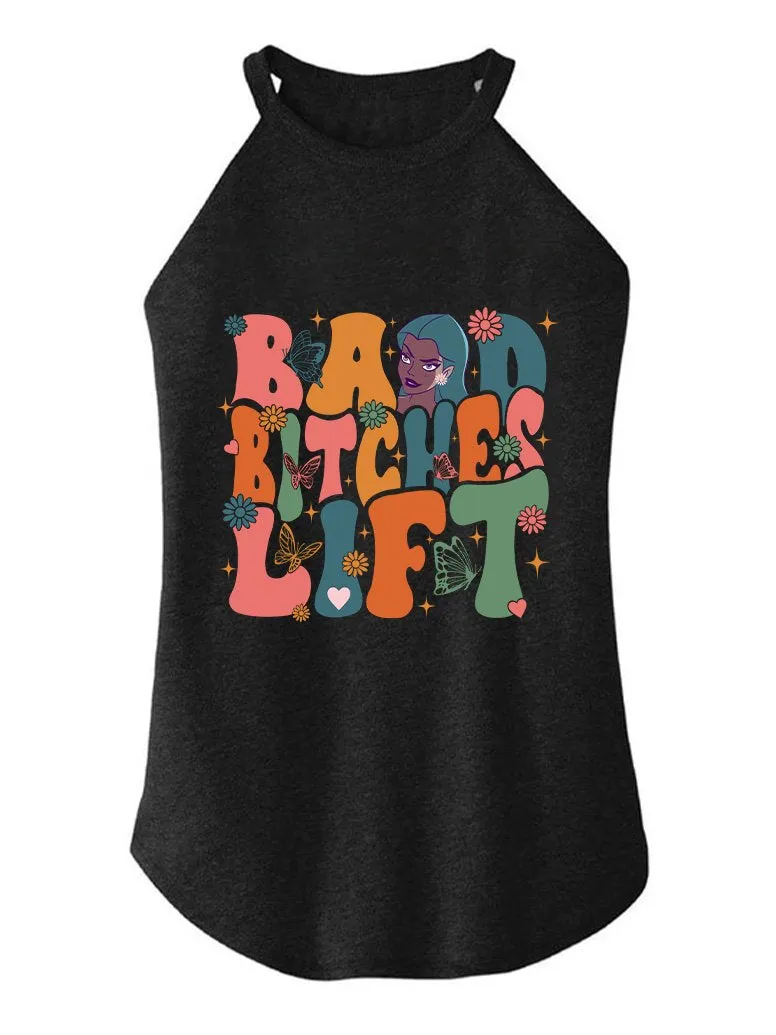 BAD BITCHES LIFT TRI ROCKER COTTON TANK