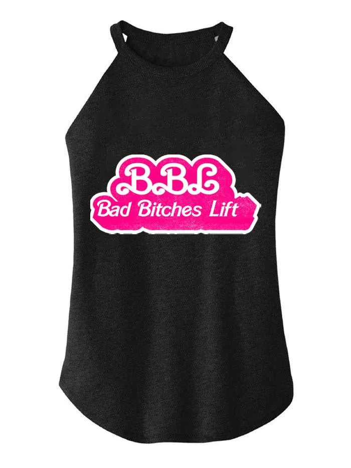 BAD BITCHES LIFT TRI ROCKER COTTON TANK