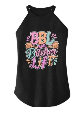 BAD BITCHES LIFT TRI ROCKER COTTON TANK