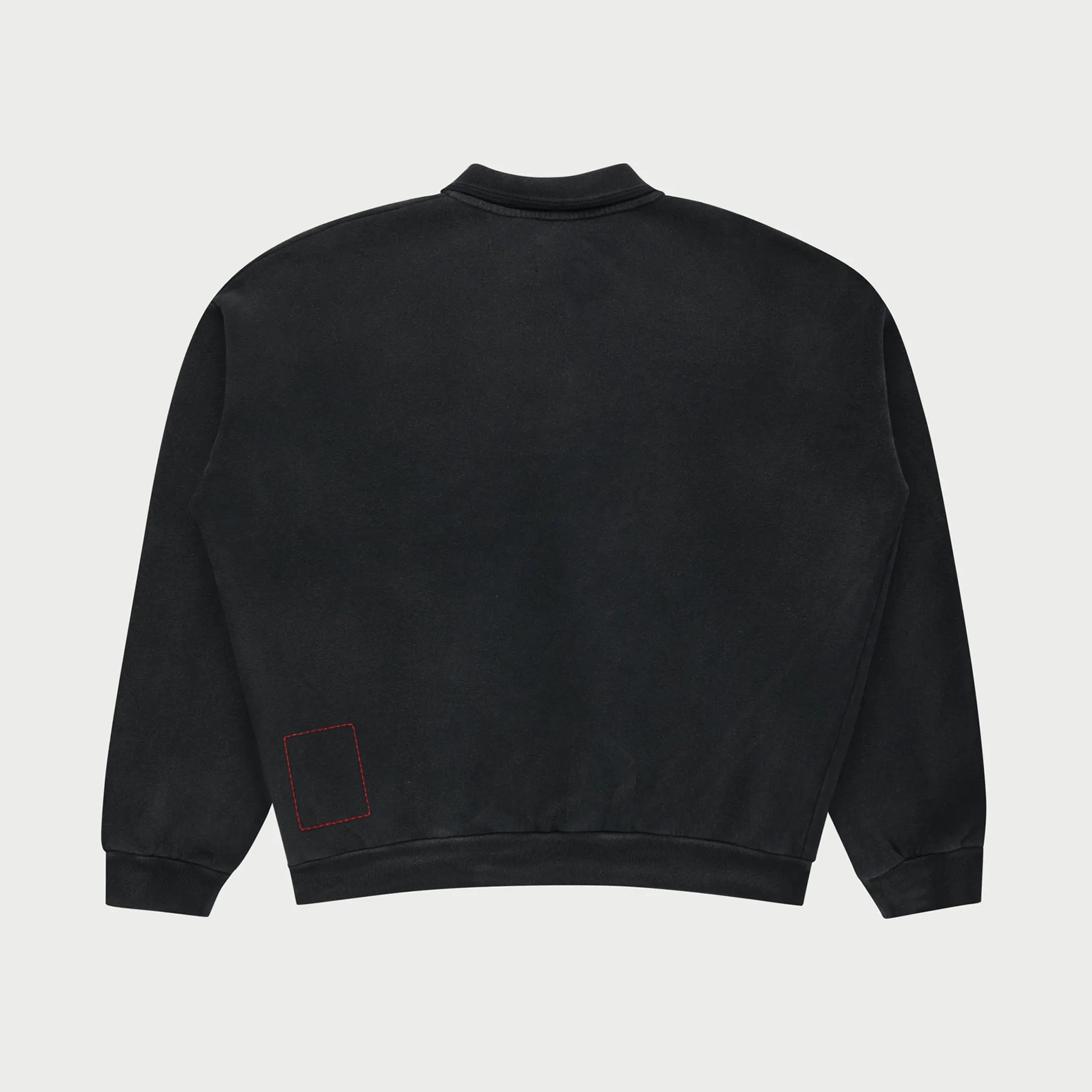 Basic L/S Polo Fleece (Black)