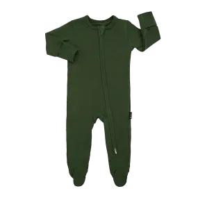 BELAN J Footed Zipper Sleeper - Forest Green