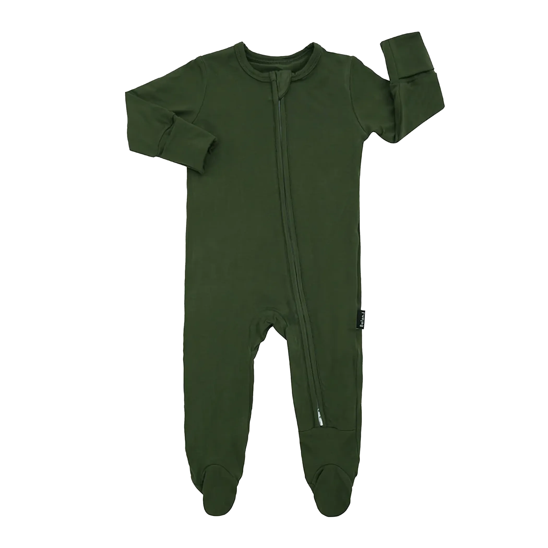 BELAN J Footed Zipper Sleeper - Forest Green