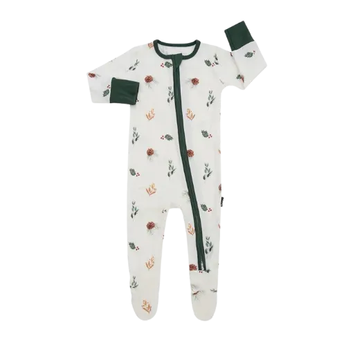 BELAN J Footed Zipper Sleeper - Holly