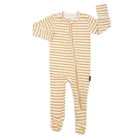 BELAN J Footed Zipper Sleeper - Sun Stripe