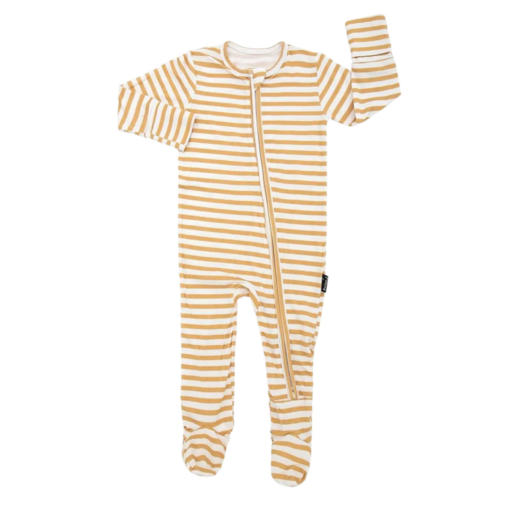 BELAN J Footed Zipper Sleeper - Sun Stripe