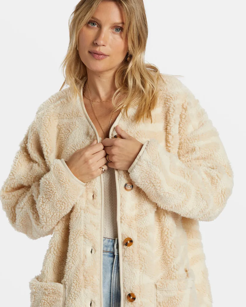 BILLABONG Fireside Cozy Buttoned Fleece Jacket - More Colors Available