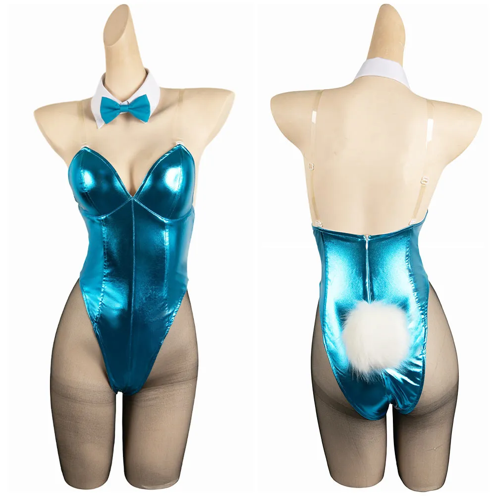 Blue Archive The Animation Ichinose Asuna Women Blue Bunny Girl Sexy Jumpsuit Cosplay Costume