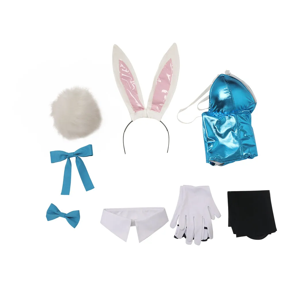 Blue Archive The Animation Ichinose Asuna Women Blue Bunny Girl Sexy Jumpsuit Cosplay Costume