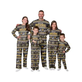 Boston Bruins NHL Ugly Pattern Family Holiday Pajamas