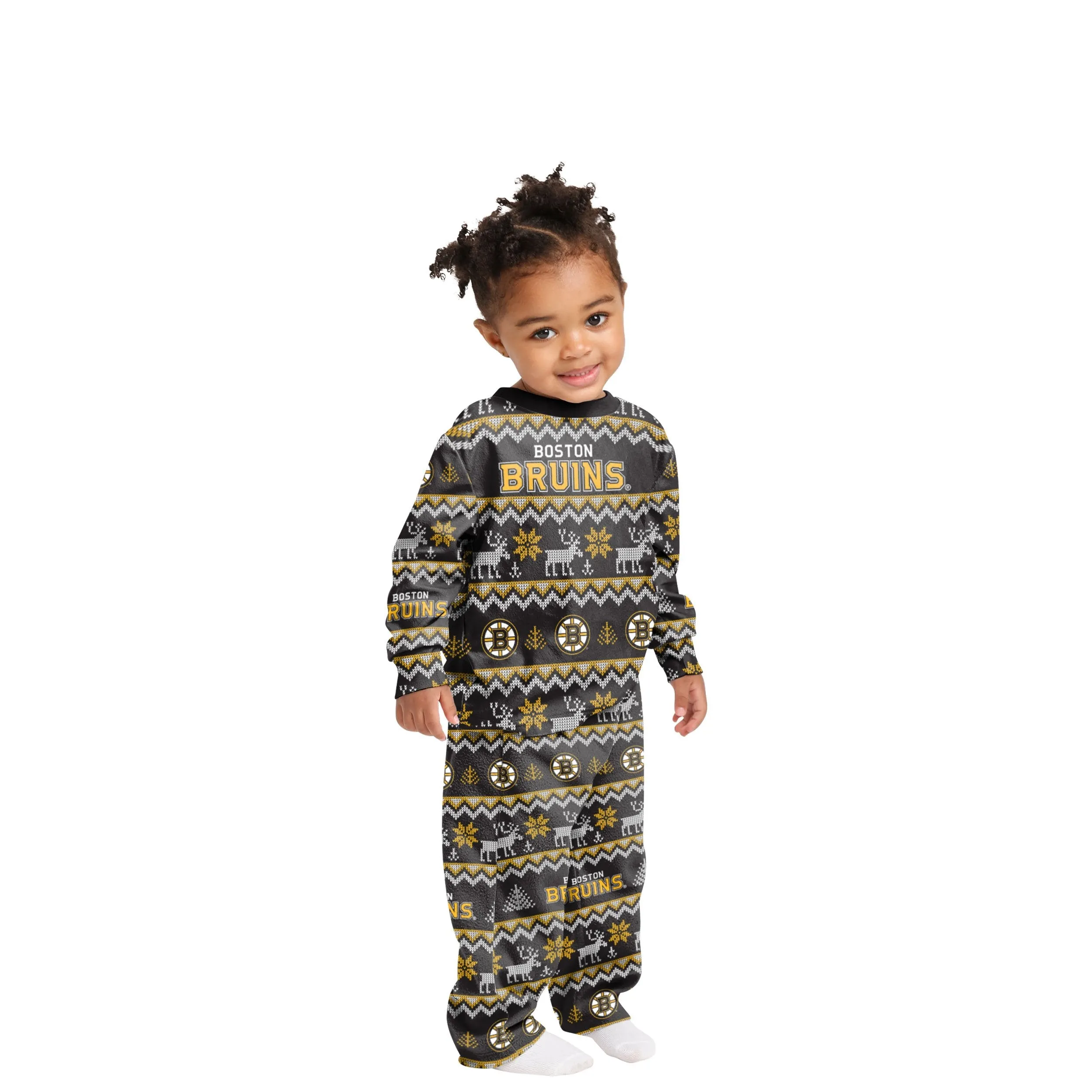 Boston Bruins NHL Ugly Pattern Family Holiday Pajamas