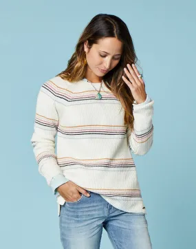 Cabana Sweater : Foam Rainbow Stripe