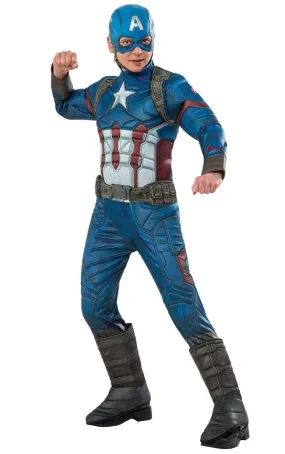 Captain America Deluxe Muscle Chest Boys Costume