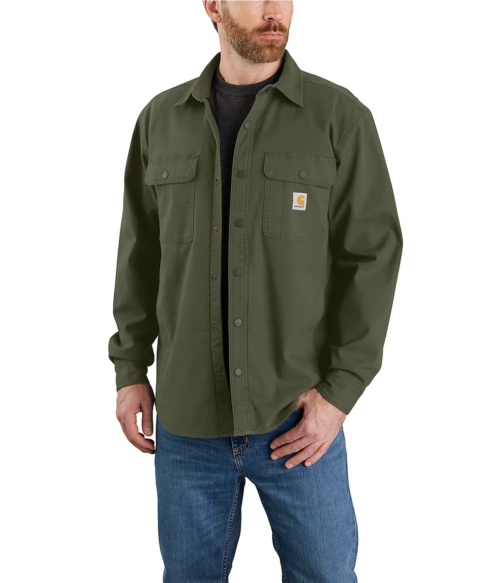 Carhartt Men's Canvas Fleece Lined Shirt Jacket - Basil