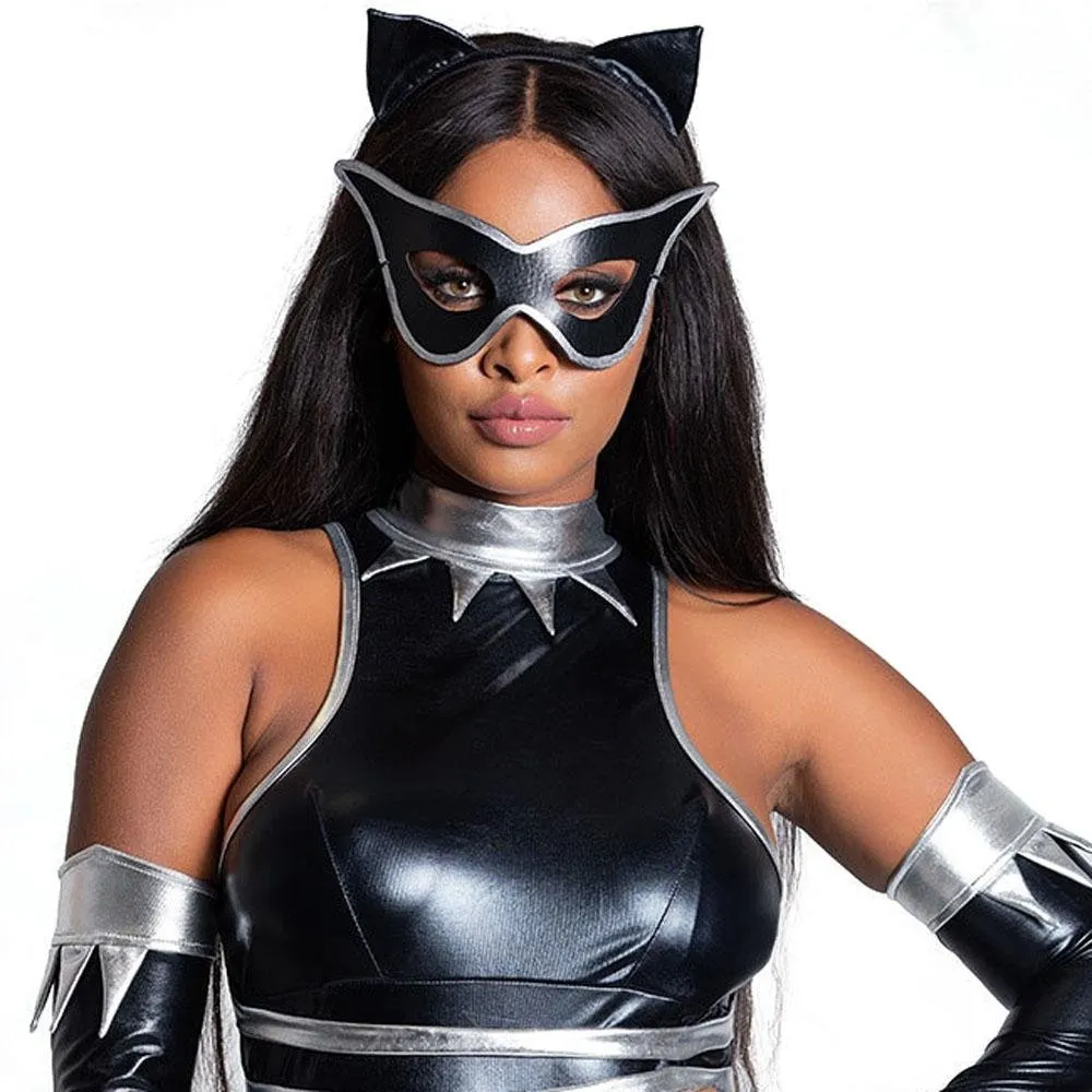 Catwoman black catwoman Costume cosplay jumpsuit tights mask suit