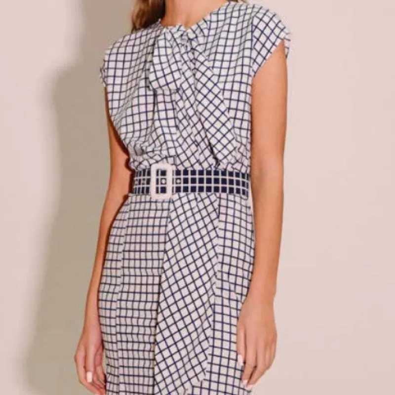 Checkered Midi Dress