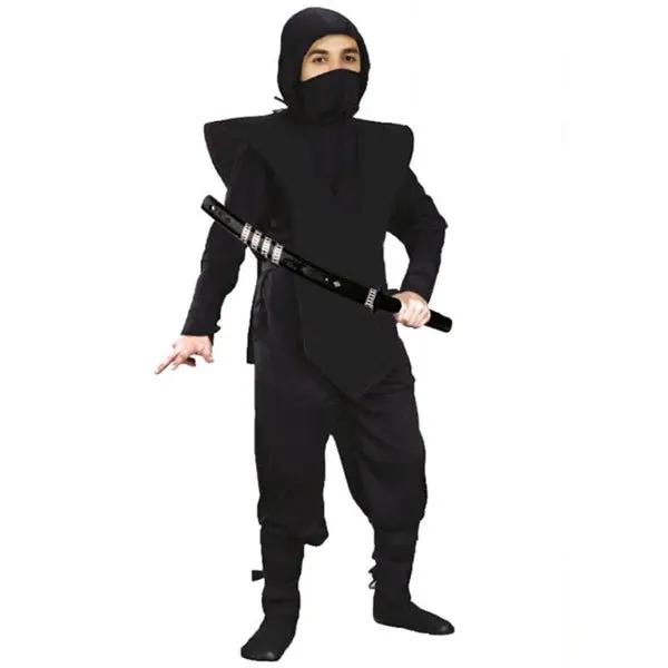 Children Black Kombat Ninja Costume