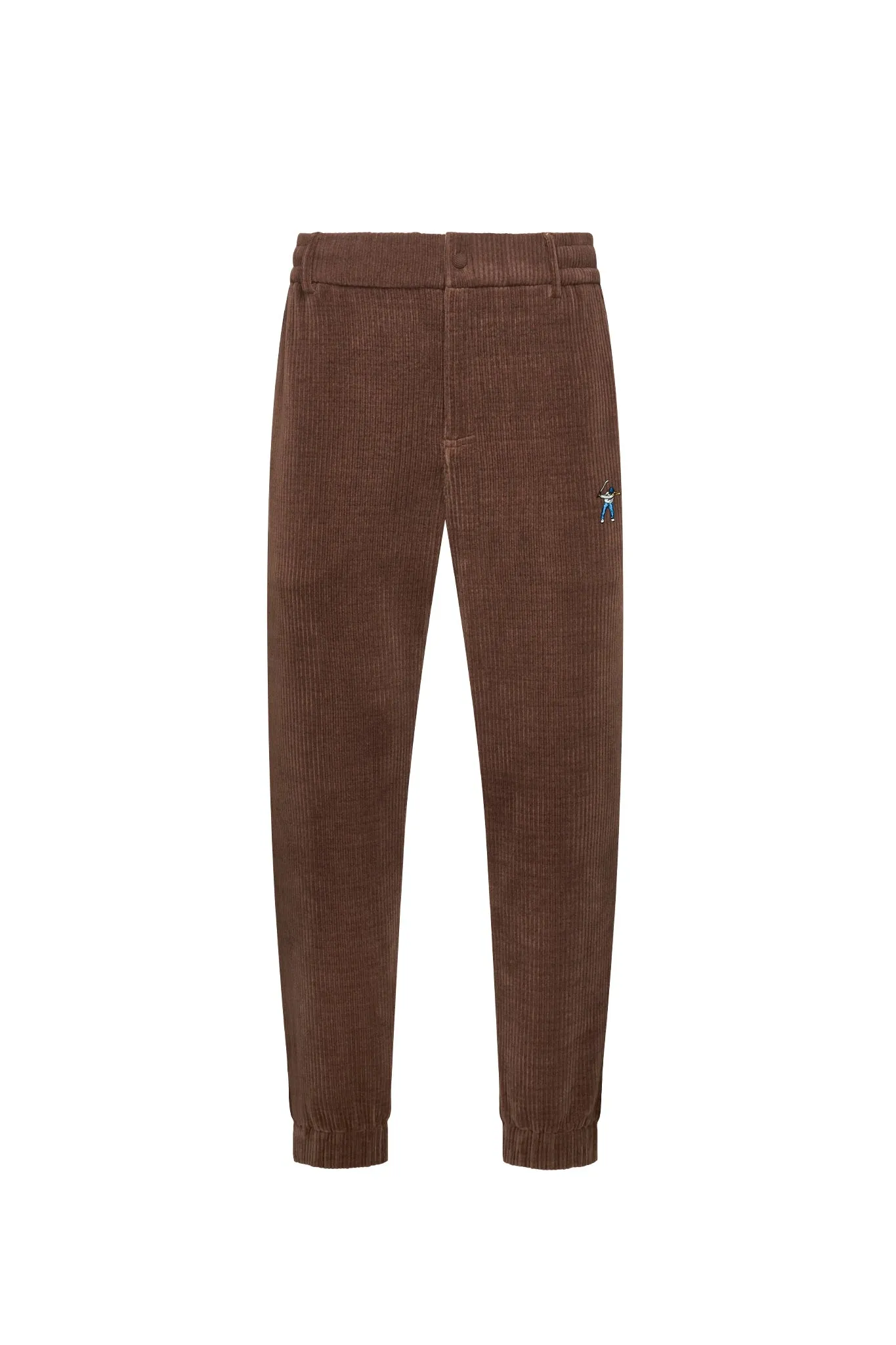 Chocolate Men's Pull On Bubble Wale Cord Jogger