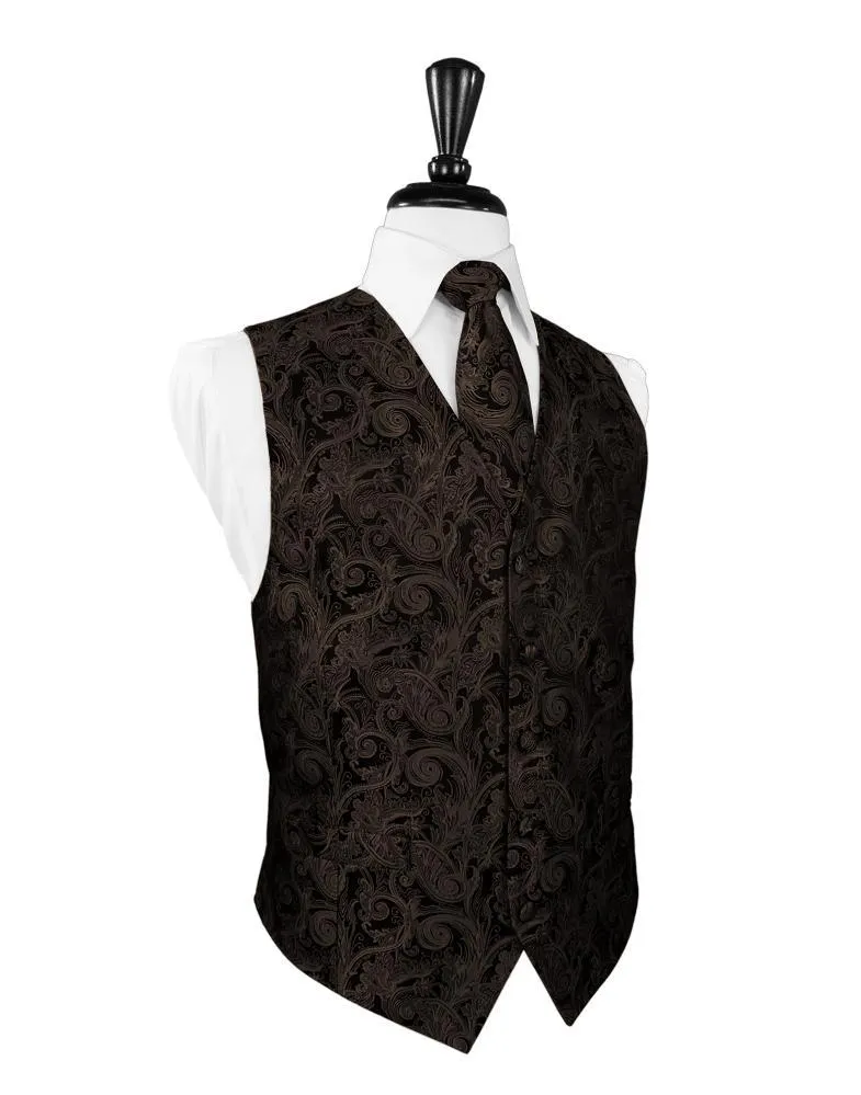 Chocolate Tapestry Tuxedo Vest