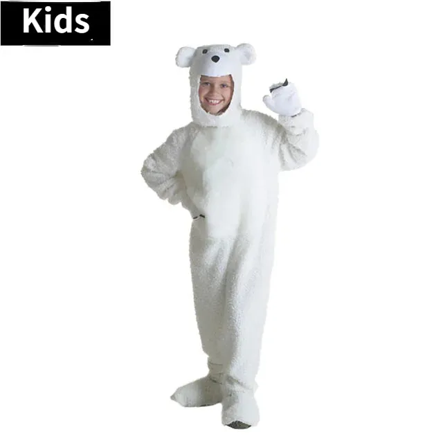 Christmas Pajamas Matching Family Pyjamas Pajamas Adult Kids Polar-Bear Sleepwear Cosplay  Kigurumi Carnival  Costumes