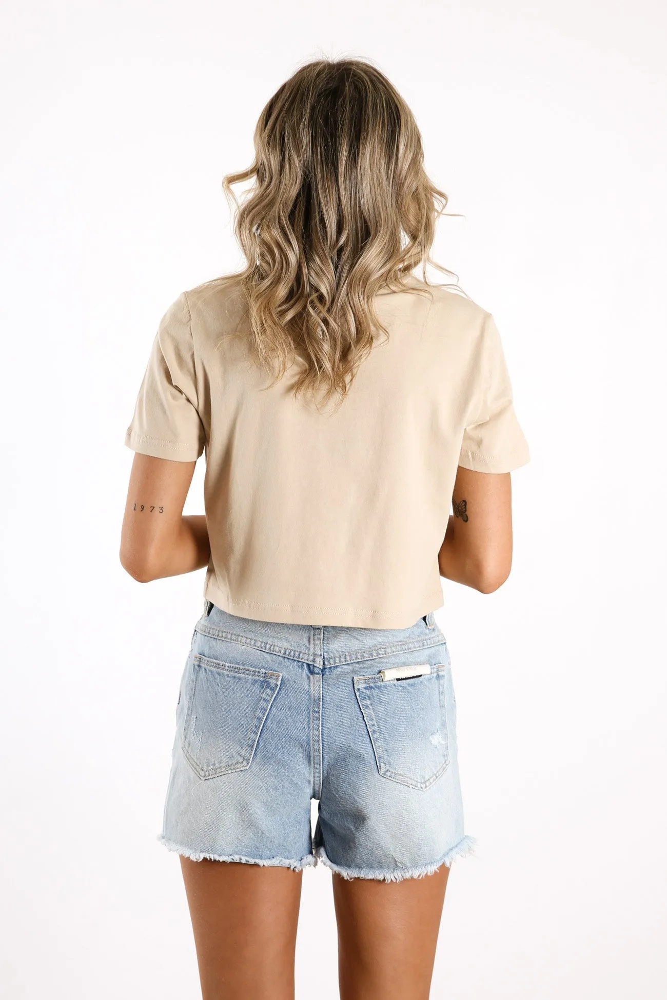 Classic Crop Tee Desert Sand