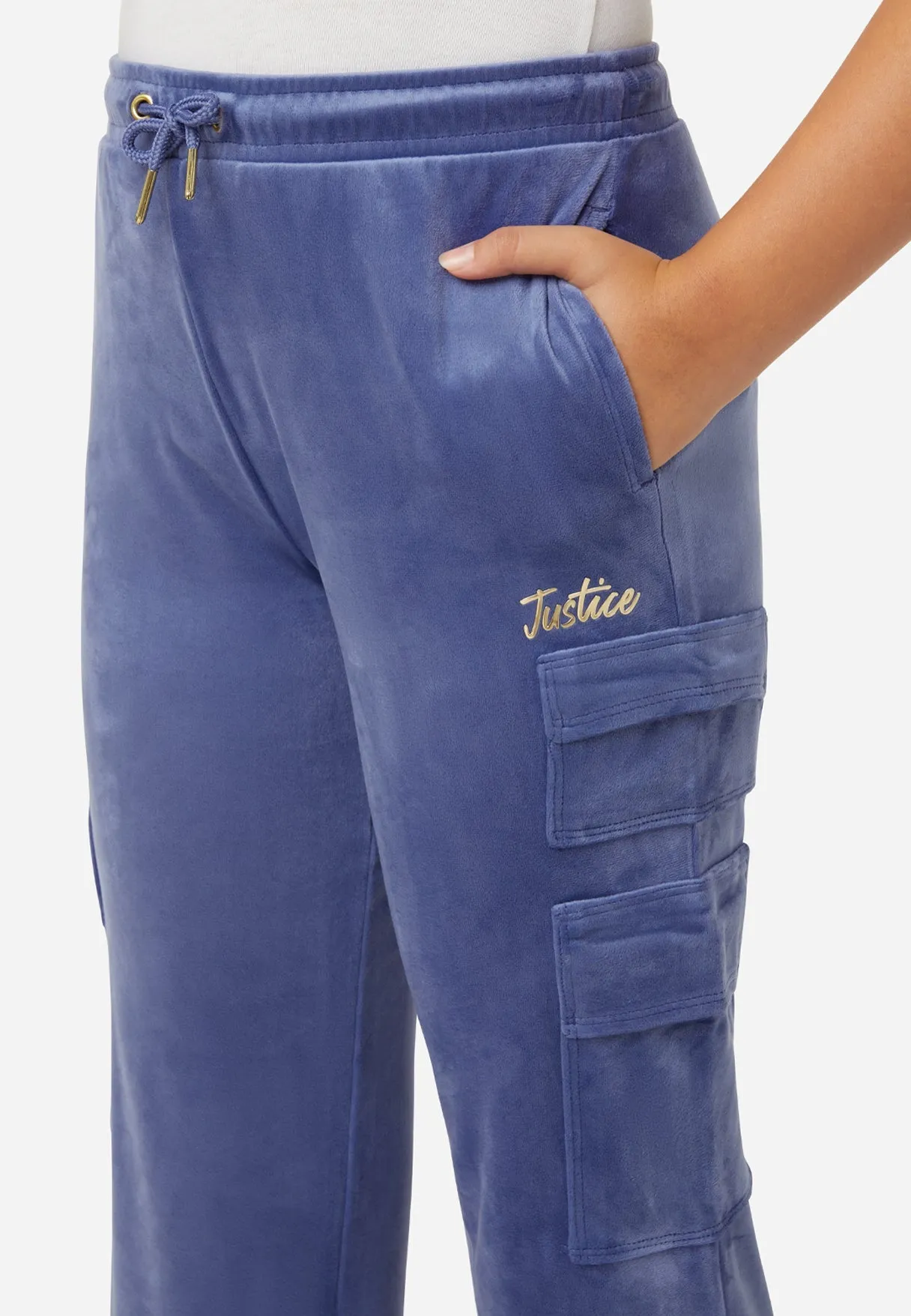 Comfy-Cute Velour Cargo Pant