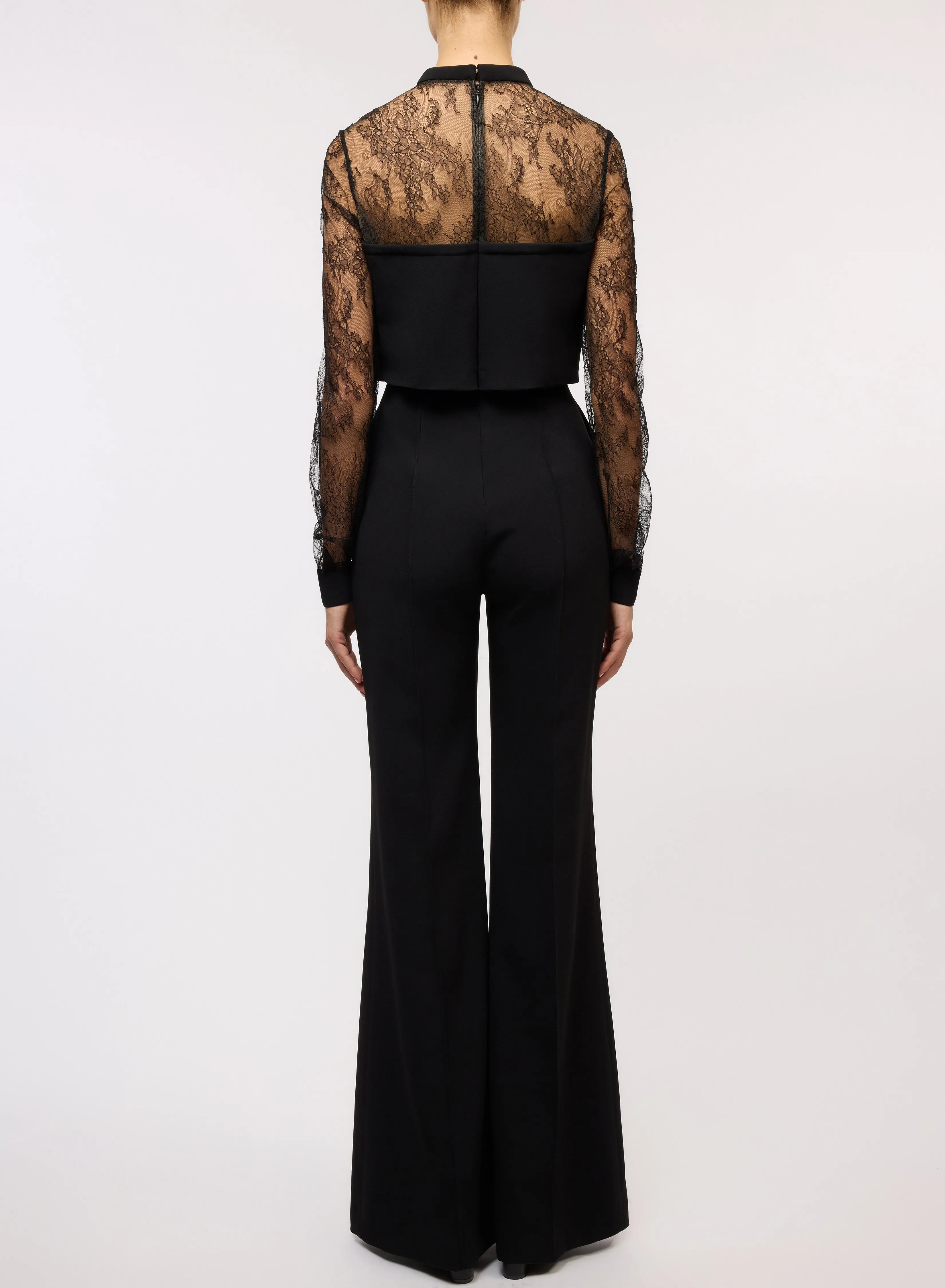 Crepe and Lace Jumpsuit