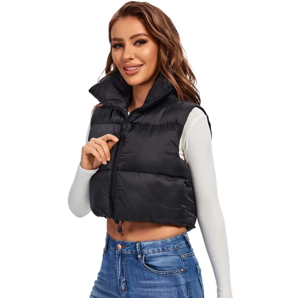 Cropped Women's Puffer Vest – Lightweight & Stylish Sleeveless Puffer Jacket