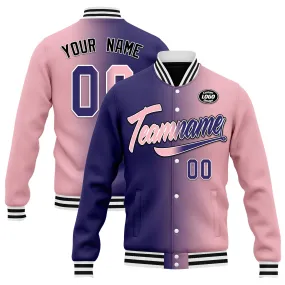 Custom Gradient Fashion Jacket Bomber Full-Snap Varsity Letterman Personalized Jacket FZ005-D028015-20