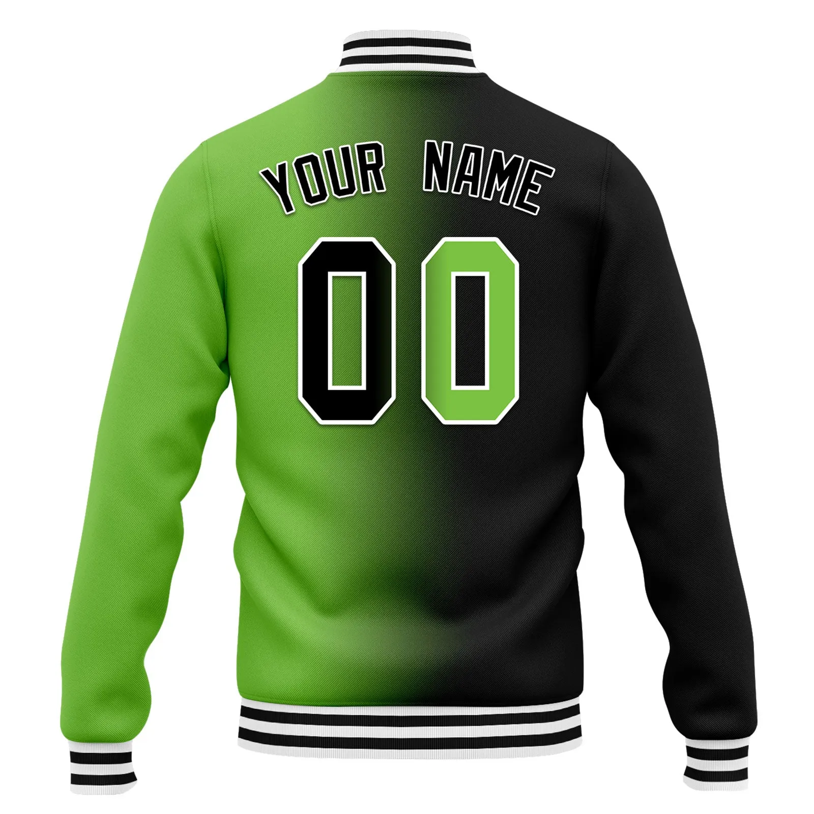 Custom Gradient Fashion Jacket Bomber Full-Snap Varsity Letterman Personalized Jacket FZ005-D028016-26