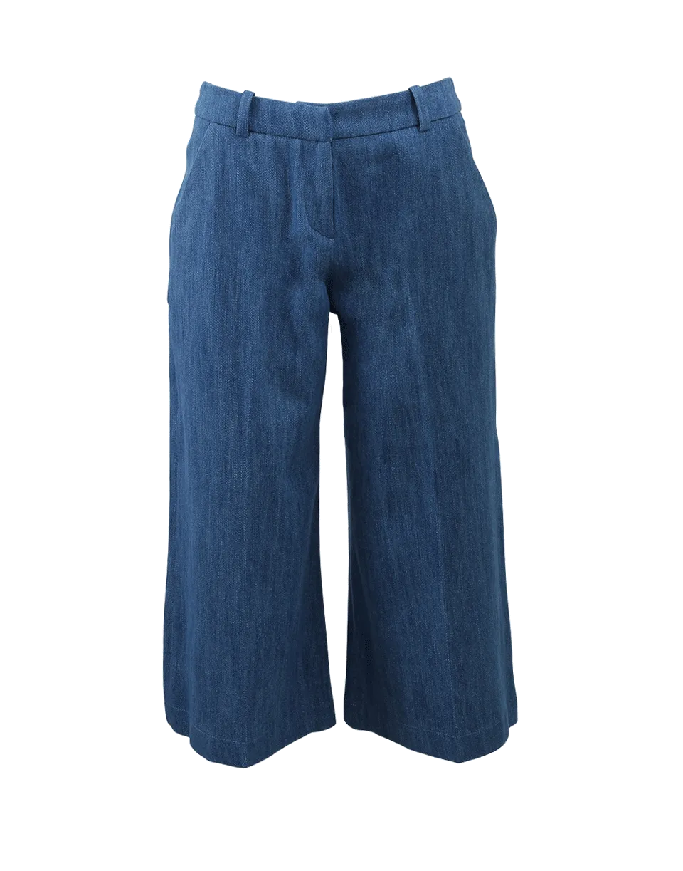 Denim Wash Culottes