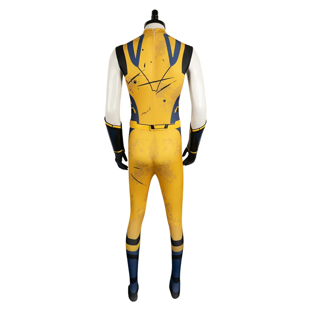 DPool 2024 James Logan Howlett Yellow Sleeveless Jumpsuit Party Carnival Halloween Cosplay Costume