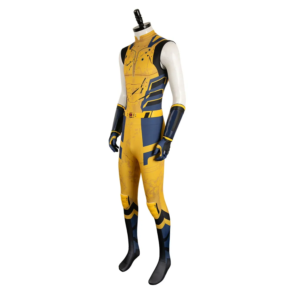 DPool 2024 James Logan Howlett Yellow Sleeveless Jumpsuit Party Carnival Halloween Cosplay Costume