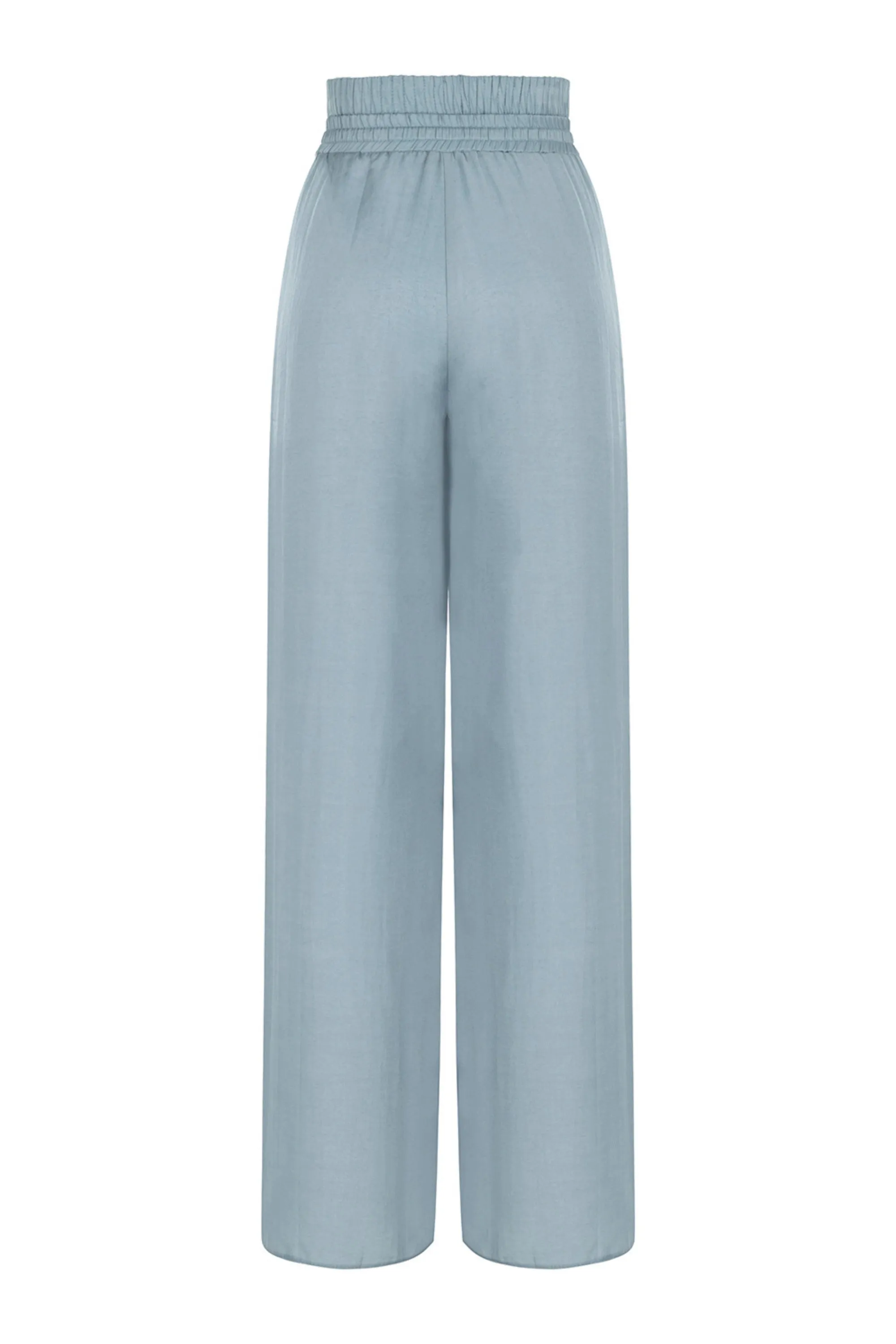 Draped Wide Leg Pants