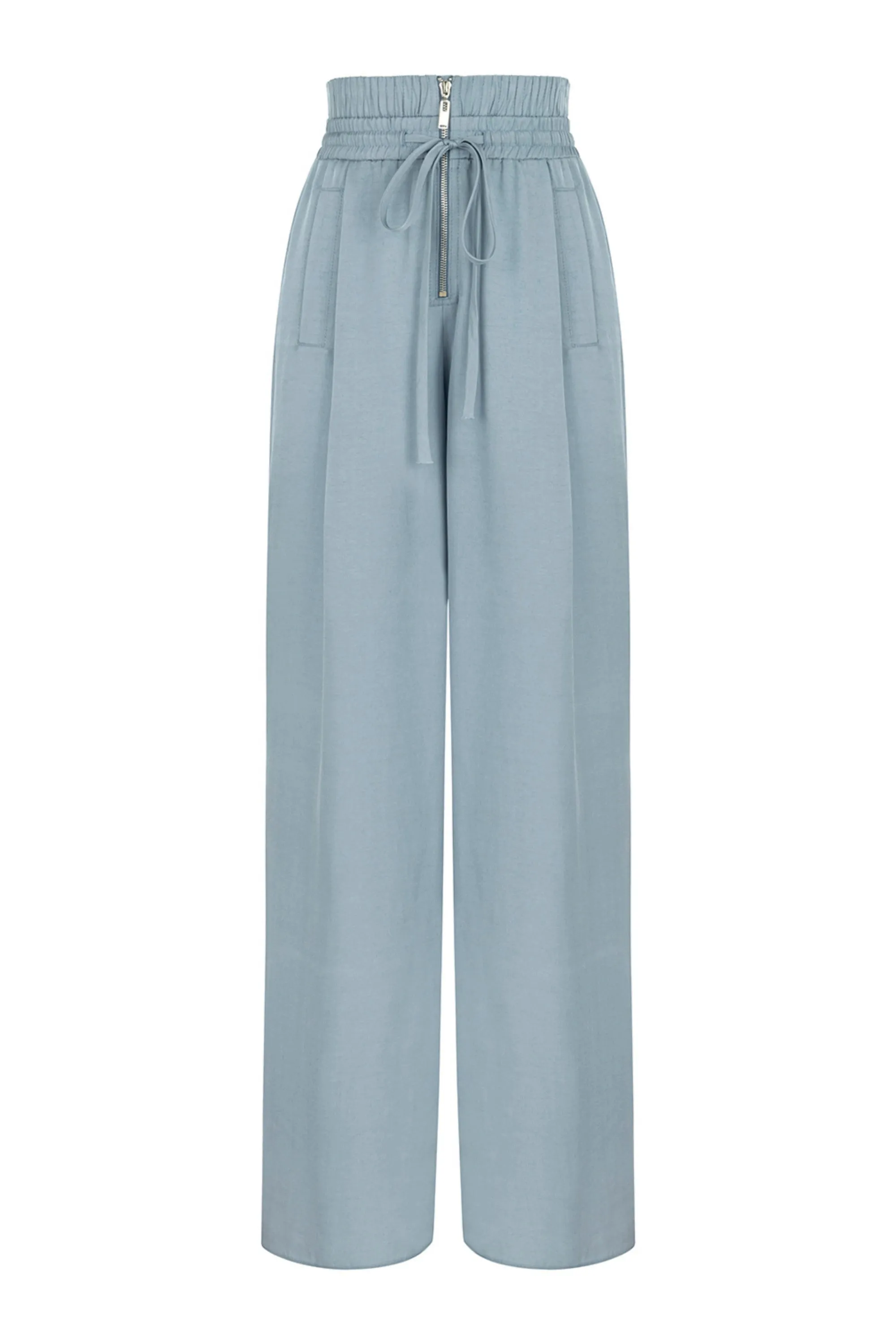 Draped Wide Leg Pants