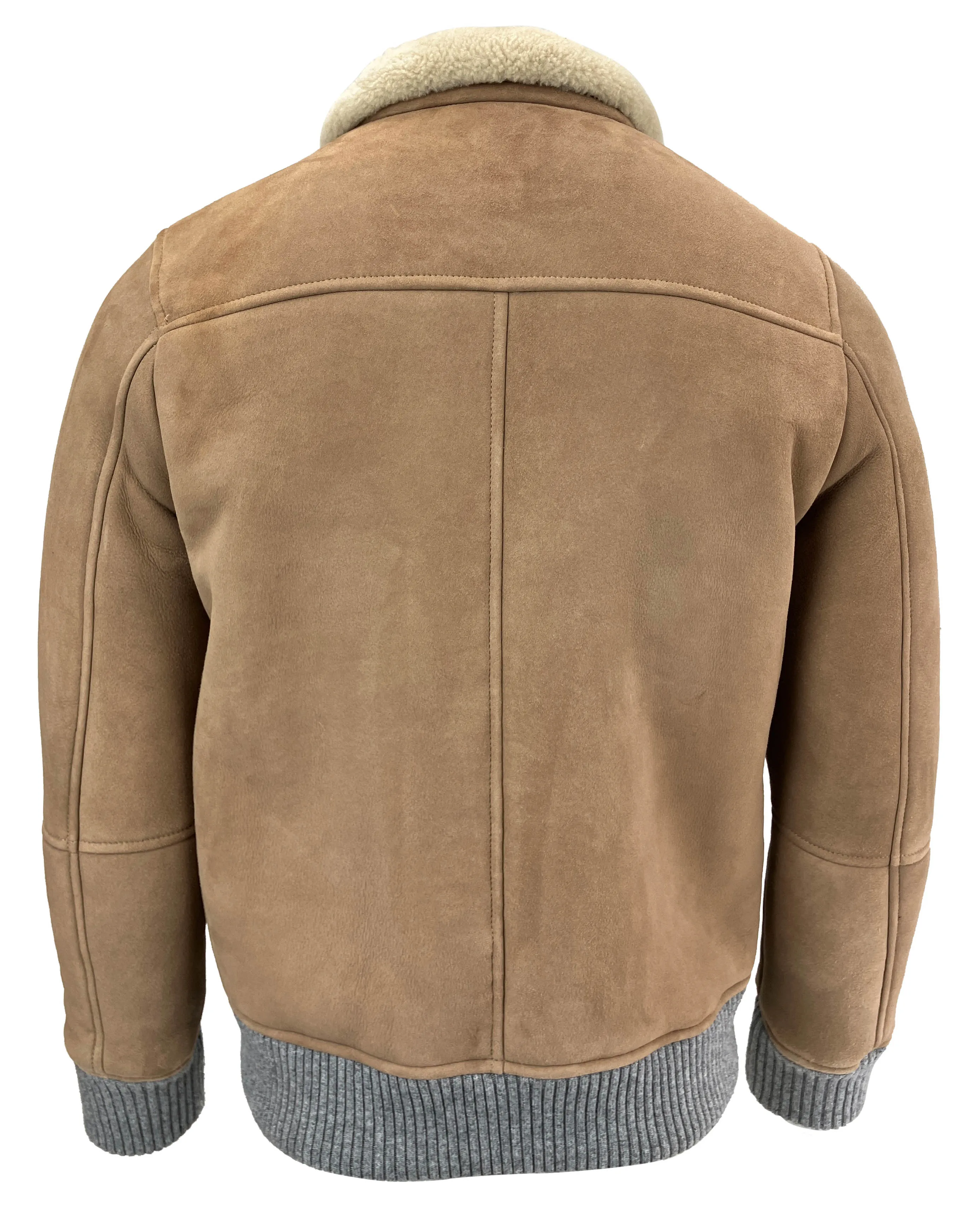 Eleventy Leather Shop Jacket in Tan